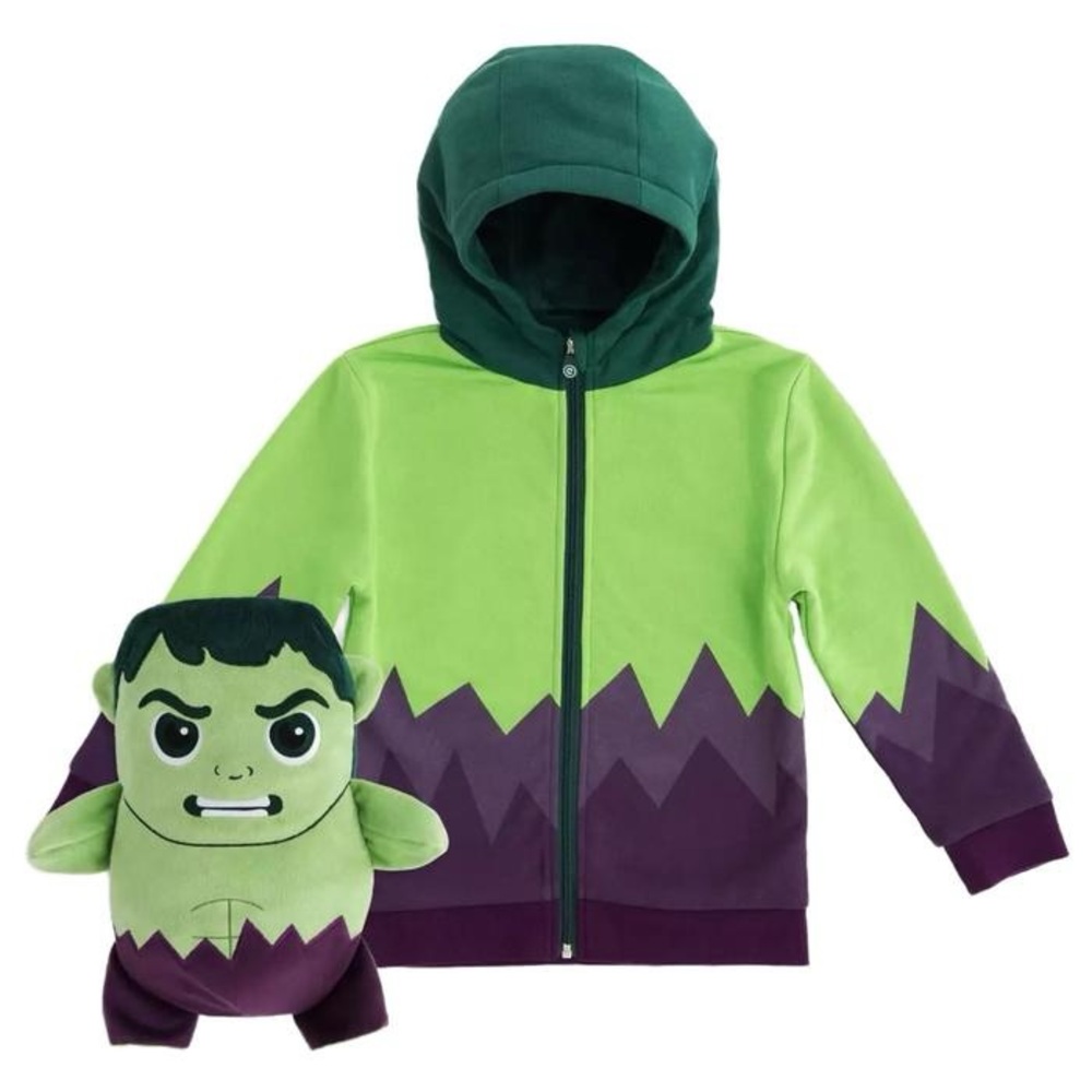 Kids Green and Purple Superhero Hoodie
